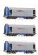 67155 Roco Set of 3 Slide tarpaulin cars